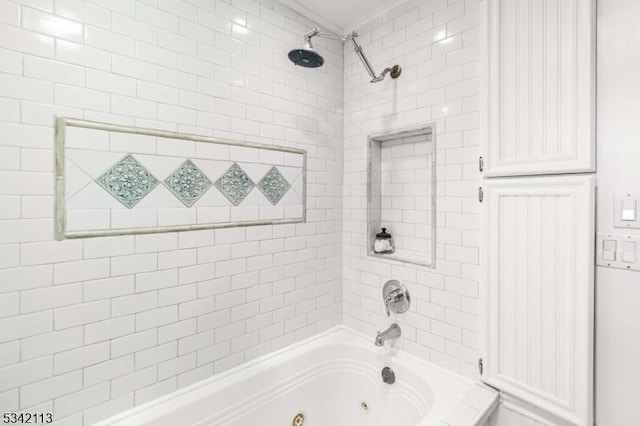 bathroom featuring a combined bath / shower with jetted tub