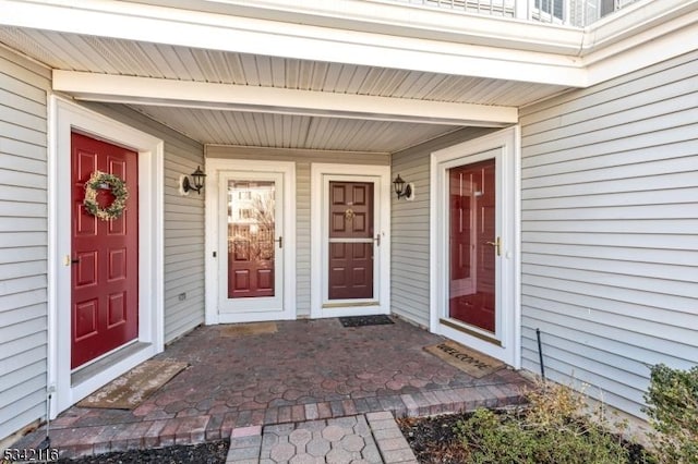 entrance to property with a porch