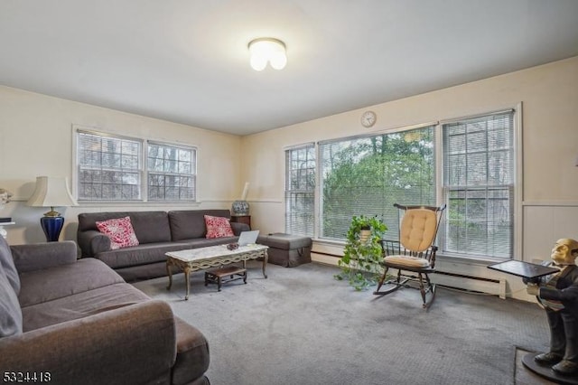 view of carpeted living room