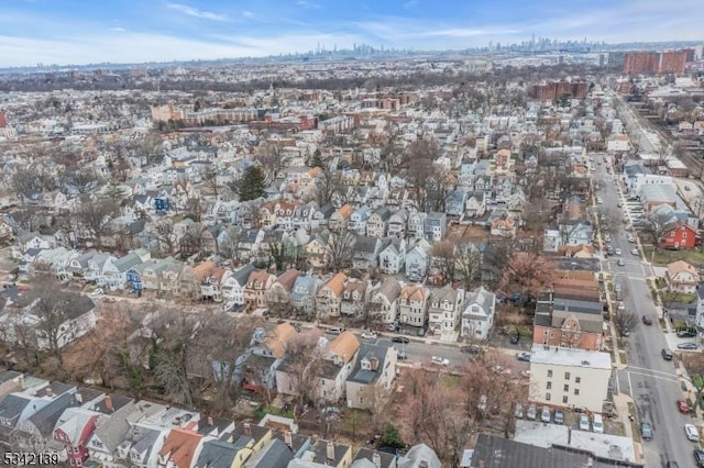 aerial view with a residential view