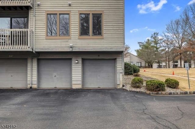 garage with driveway