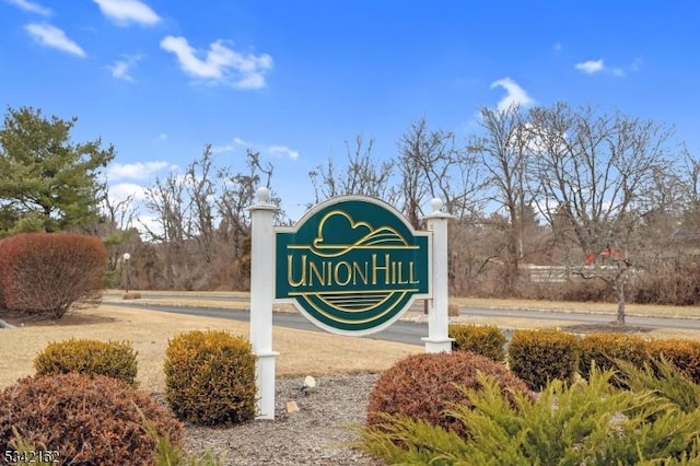 view of community sign