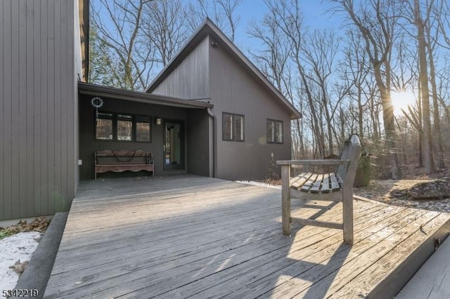 view of wooden deck