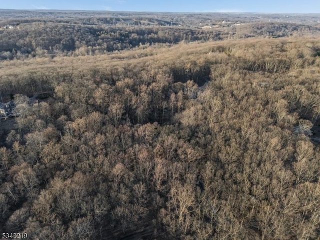 drone / aerial view featuring a view of trees