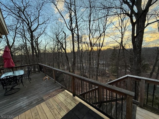 view of deck at dusk