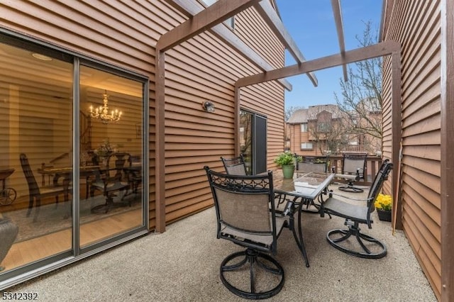 view of patio / terrace featuring outdoor dining space