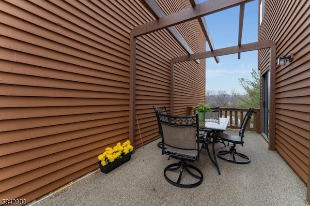 exterior space with outdoor dining space