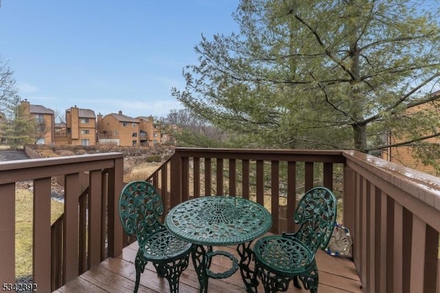 deck featuring a residential view