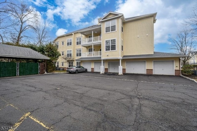 view of property featuring a garage