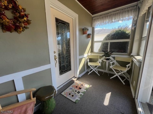 view of sunroom