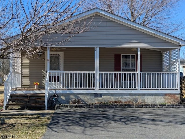 view of front of house with a porch