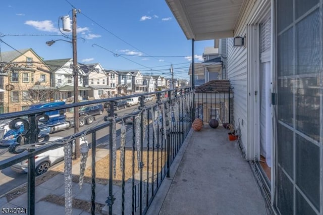 balcony with a residential view