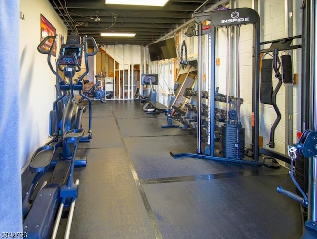 view of workout area