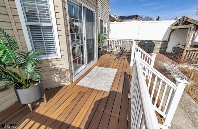 view of wooden deck