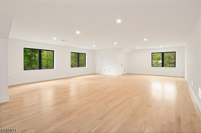 28 Old Forge Dr, Warren Twp, NJ 07059 - unfurnished room with plenty of natural light, recessed lighting, light wood-type flooring, and baseboards