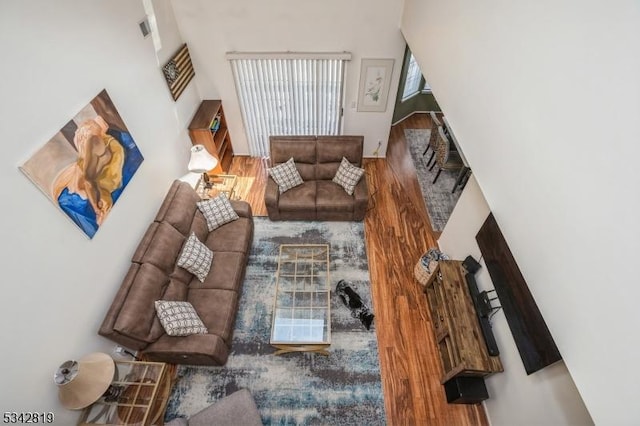 living room featuring wood finished floors