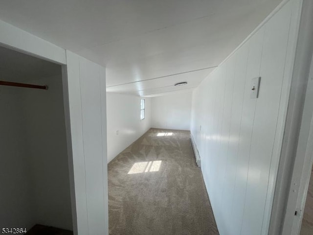 interior space featuring carpet flooring