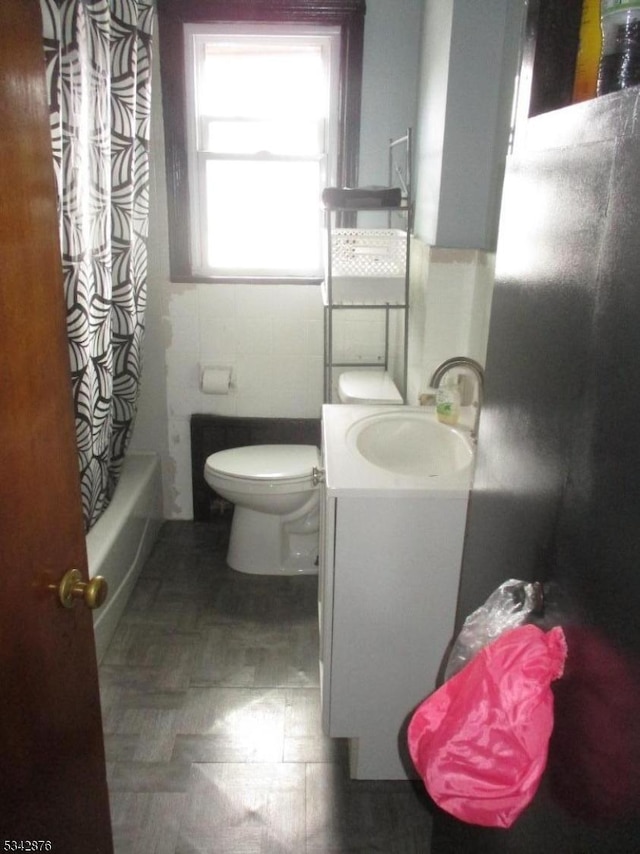 bathroom featuring toilet and vanity