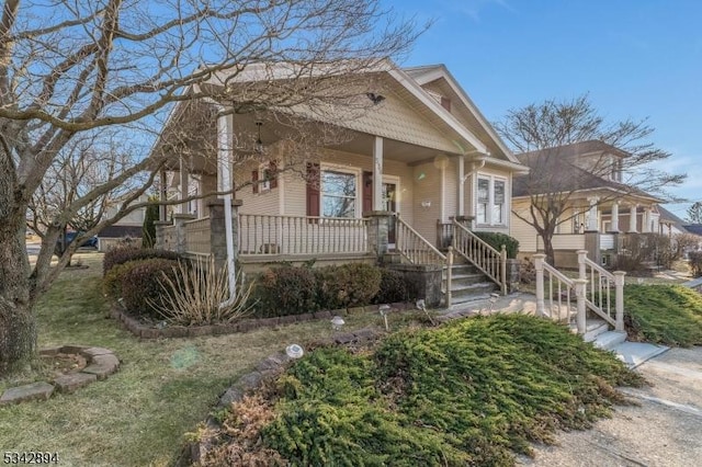 view of front of home with a porch