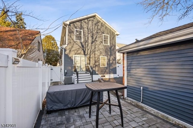 exterior space featuring a gate and fence