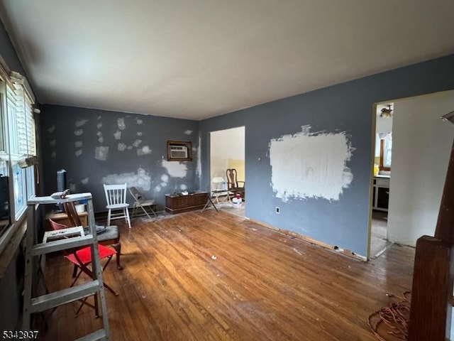 interior space with wood finished floors