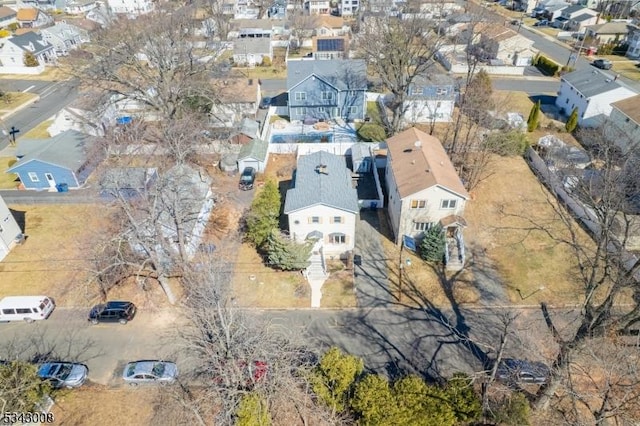 aerial view with a residential view