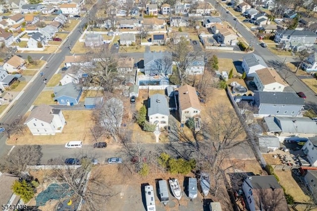 bird's eye view featuring a residential view