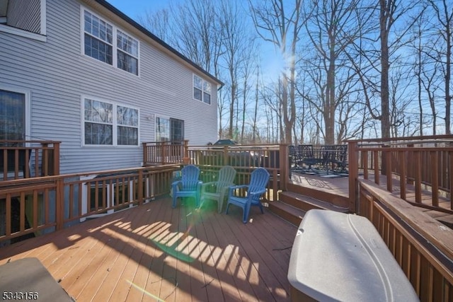 view of wooden terrace