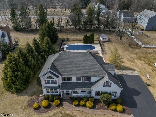 birds eye view of property