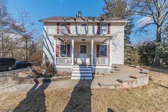 view of front of house featuring covered porch