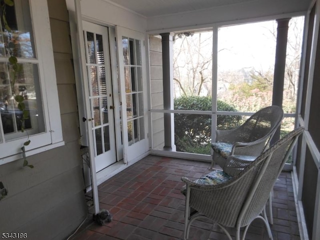 view of sunroom