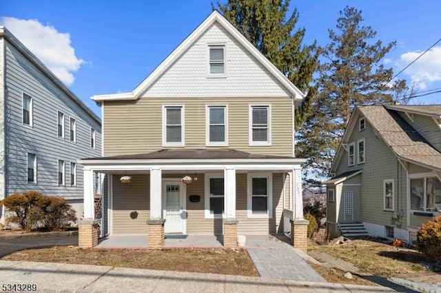 view of front of house with a porch and entry steps