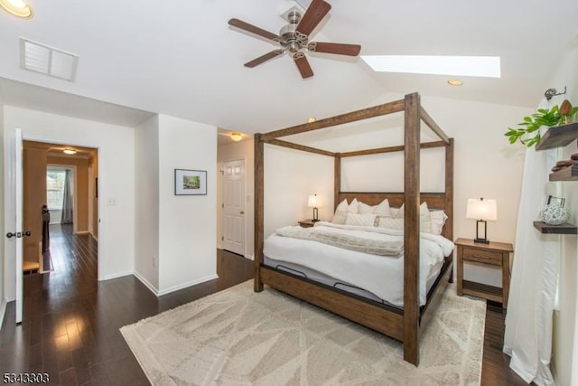 3 Knox Ct, Bernards Twp, NJ 07920 - bedroom with a skylight, wood finished floors, vaulted ceiling, and recessed lighting