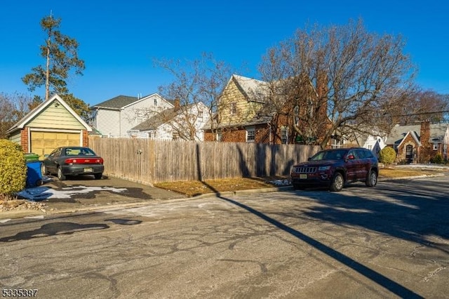 exterior space with curbs and sidewalks