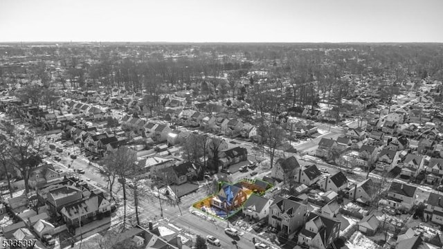 bird's eye view featuring a residential view