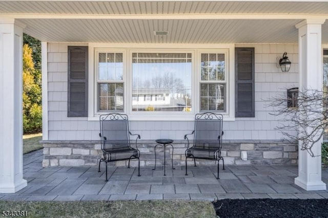 view of patio / terrace with covered porch