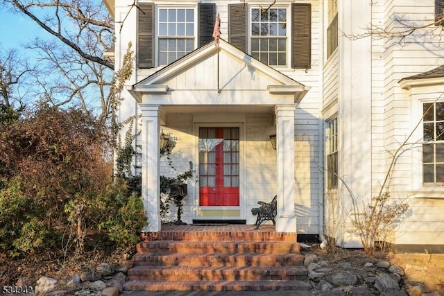 entrance to property with central air condition unit