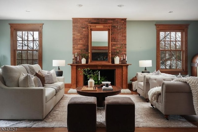 living room featuring wood finished floors