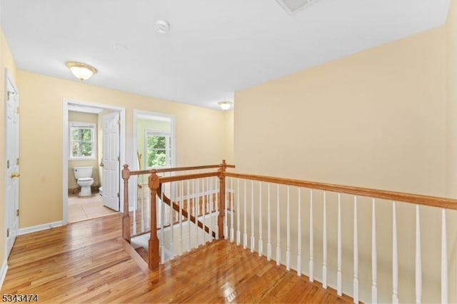 106 Chincopee Ave, Hopatcong Boro, NJ 07843 - corridor with an upstairs landing and wood finished floors
