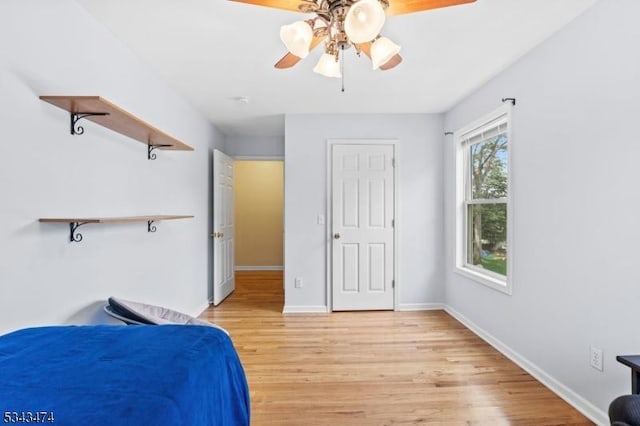 106 Chincopee Ave, Hopatcong Boro, NJ 07843 - bedroom with light wood finished floors and ceiling fan