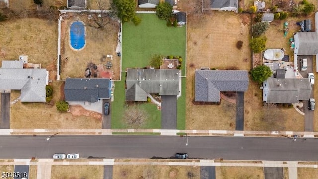 bird's eye view featuring a residential view