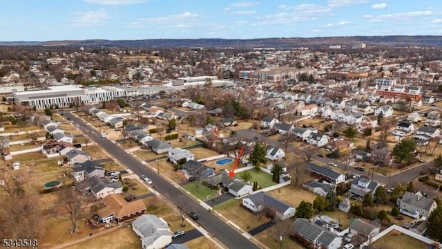 bird's eye view featuring a residential view