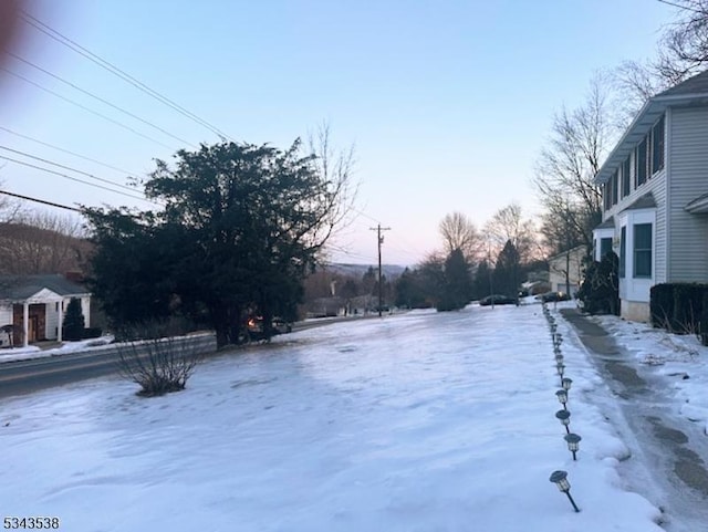 view of snowy yard