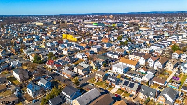 bird's eye view with a residential view