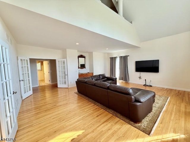 20 Tonnelier Way, Denville Twp, NJ 07834 - living area with french doors and light wood-style flooring