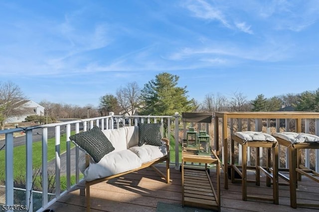 exterior space with a wooden deck