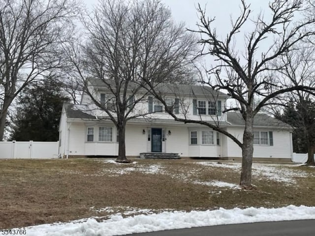 view of front of property with fence