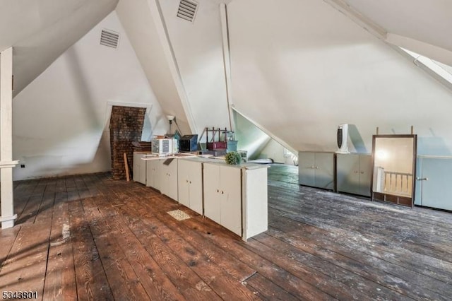 7 High St, Stanhope Boro, NJ 07874 - additional living space with hardwood / wood-style flooring and vaulted ceiling