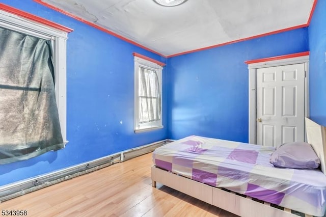 bedroom featuring wood finished floors