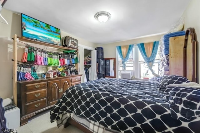 bedroom featuring tile patterned floors